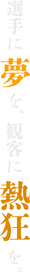 選手に夢を、観客に熱狂を。
